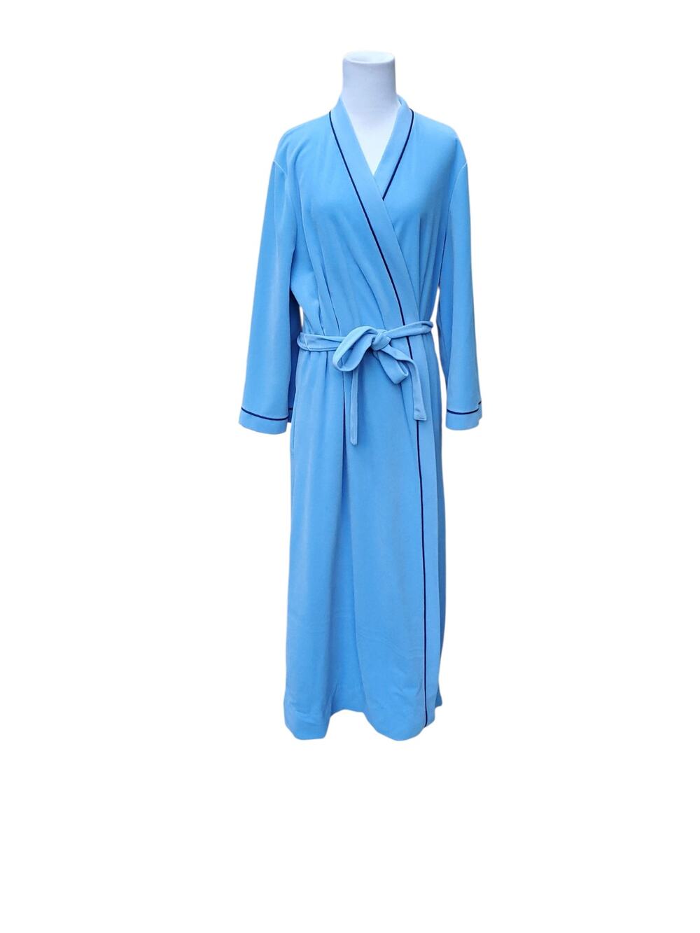 Vintage Vanity Fair Robe Coquette Soft Girl Old Hollywood Cozy Baby Sky Blue L